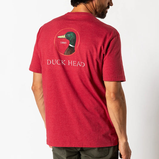 Duck Head Logo Short Sleeve Tshirt - Rio Red Heather