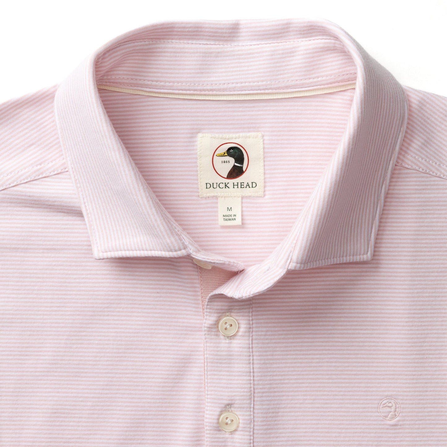 Duck Head Hanover Pima Cotton Jersey Polo - Pale Pink