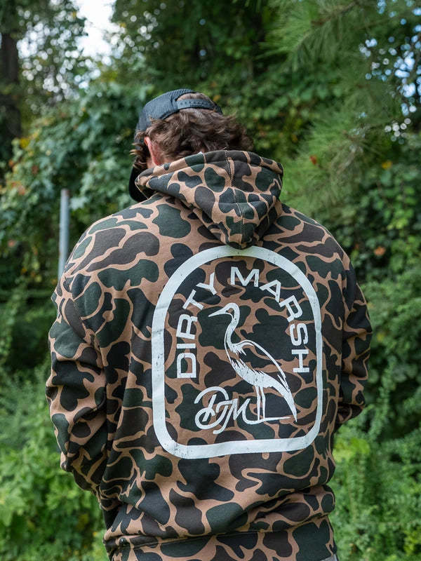 Dirty Marsh Backshore Logo Hoodie | Duck Camo