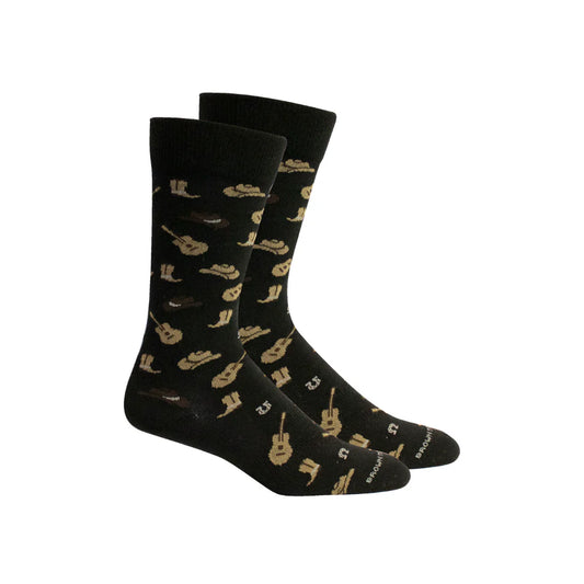 Brown Dog Socks - Deep country Black