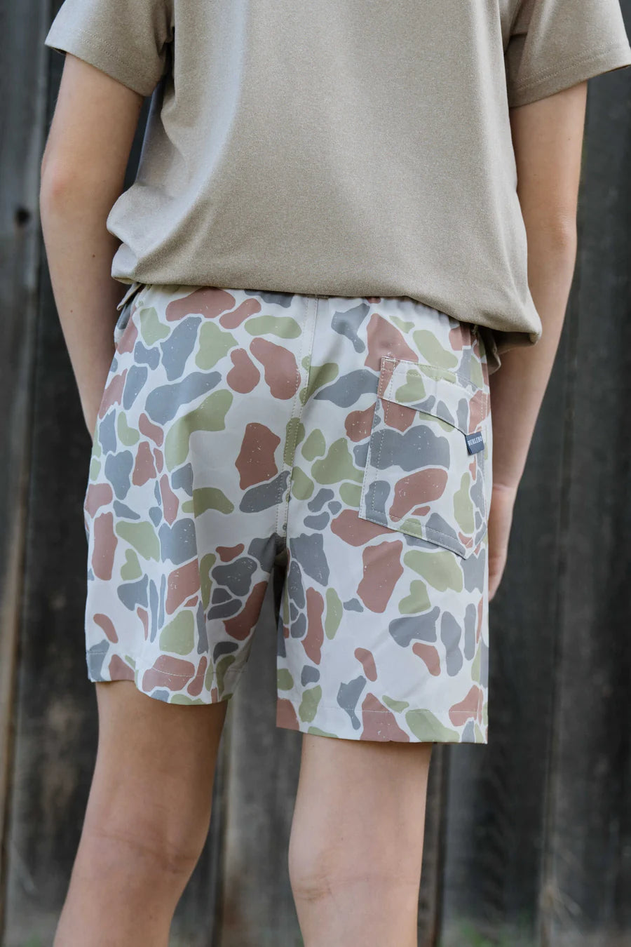 Burlebo Youth Everyday Shorts- Driftwood Camo/Grey