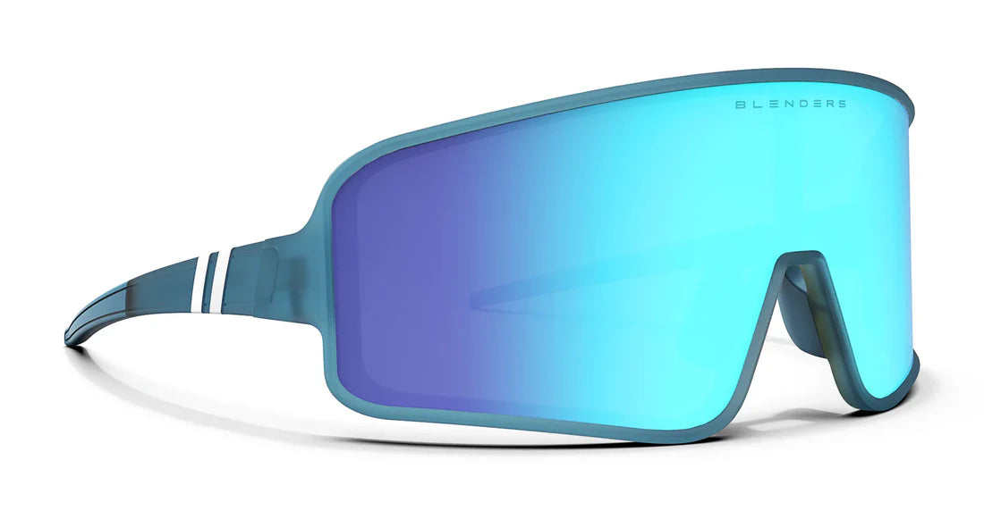 Blenders Eyewear Rainwalker Wrap Around - Matte Blue/ Polarized Blue