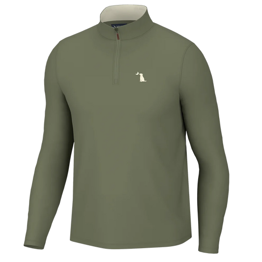 Local Boy Bentley Quarter Zip -Marsh Green