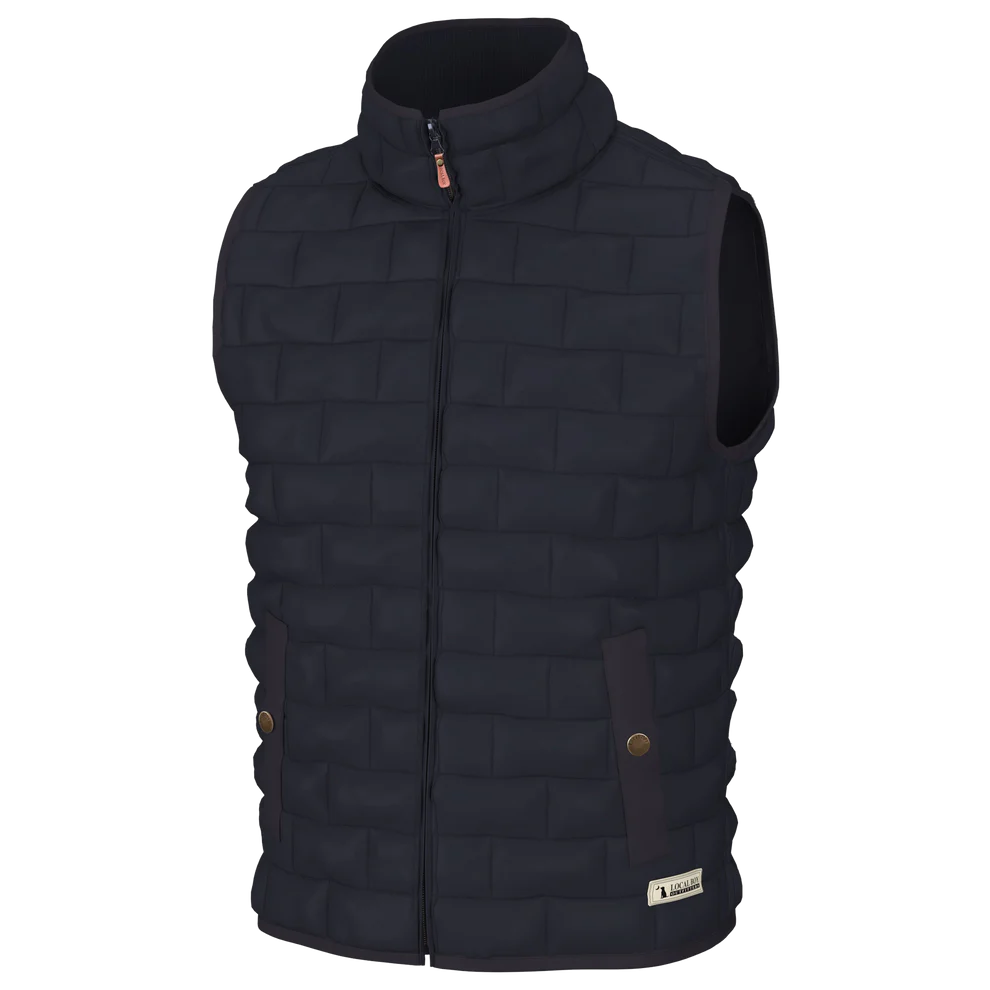 Local Boy Brick Quilted Vest - Navy