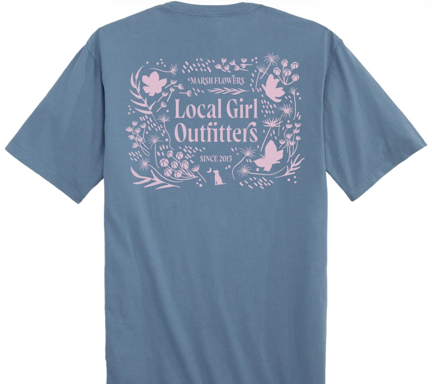 Local Girl Marsh Flowers SS Tee - Slate