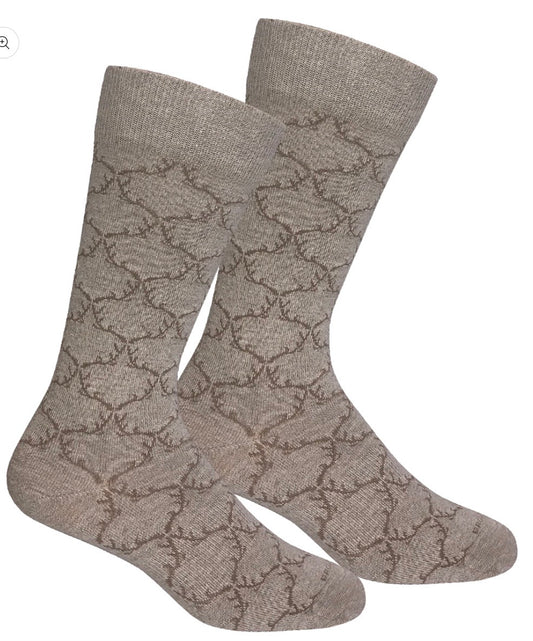 Brown Dog Socks - Antler Argyle Oatmeal