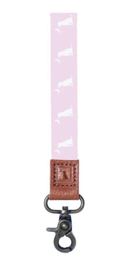 Local Girl Wrist Lanyard - Pink Dog & Moon