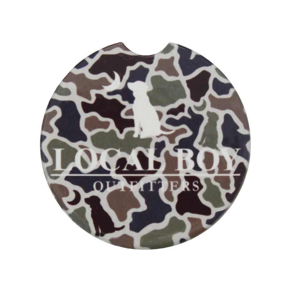 Local Boy Car Coaster - Dog & Moon Camo