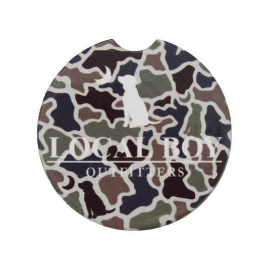 Local Boy Car Coaster - Dog & Moon Camo