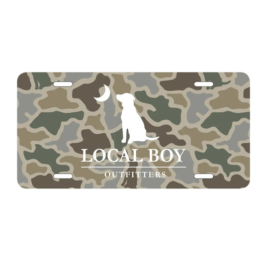 Local Boy License Plate - Sand Dog & Moon Camo