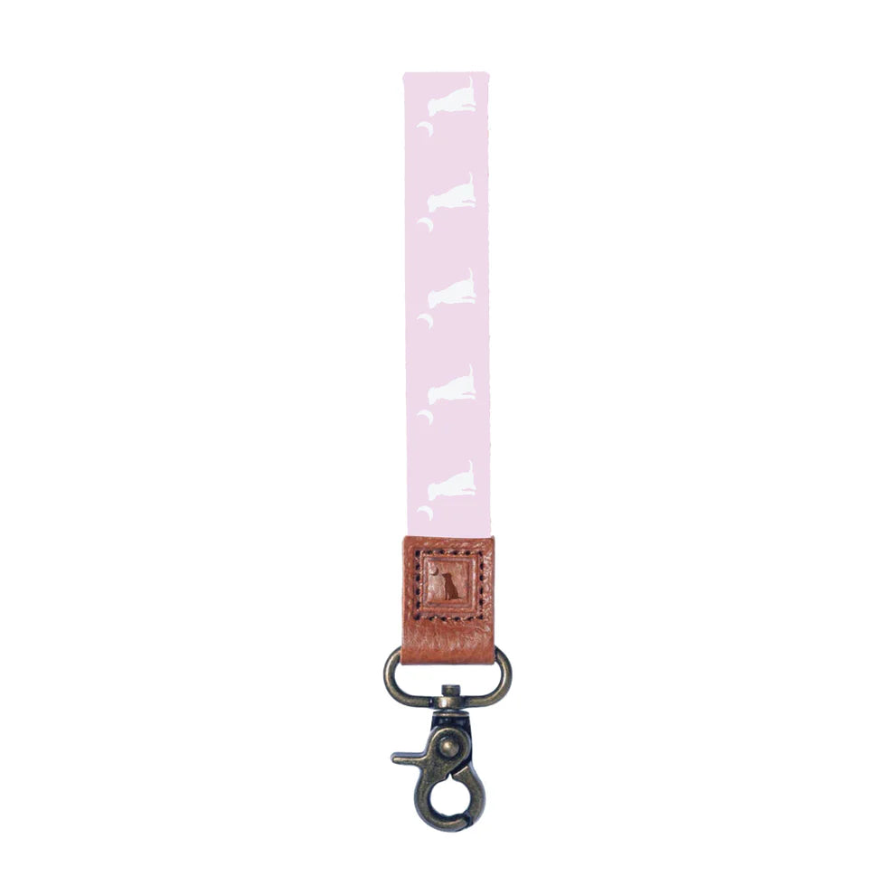 Local Girl Wrist Lanyard - Pink Dog & Moon