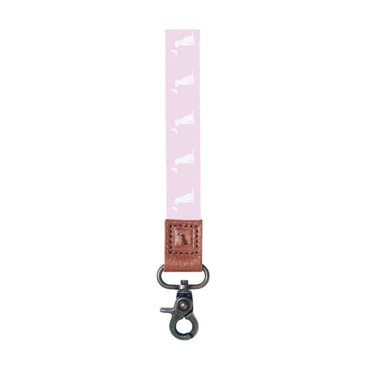Local Girl Wrist Lanyard - Pink Dog & Moon