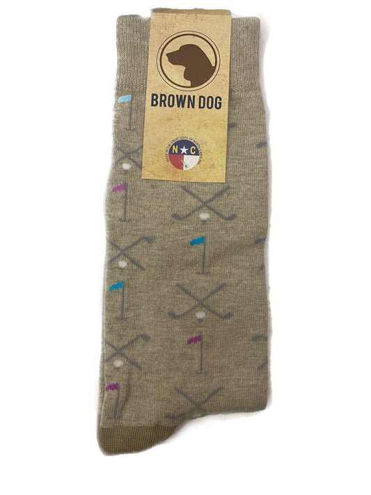 Brown Dog Socks Club Neat - Oatmeal