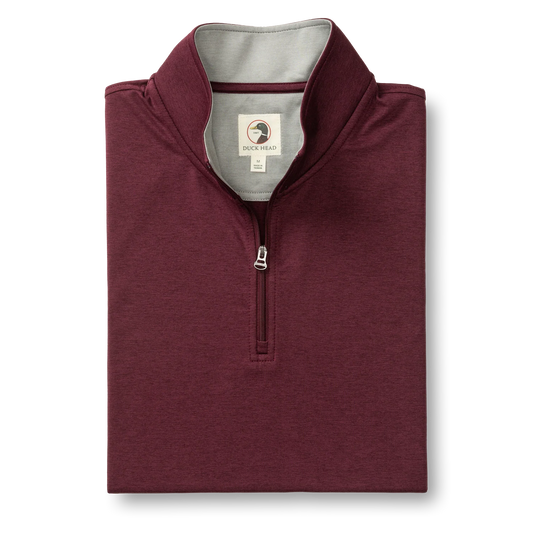 Duck Head Long Drive Performance 1/4 Zip Pullover - Fig