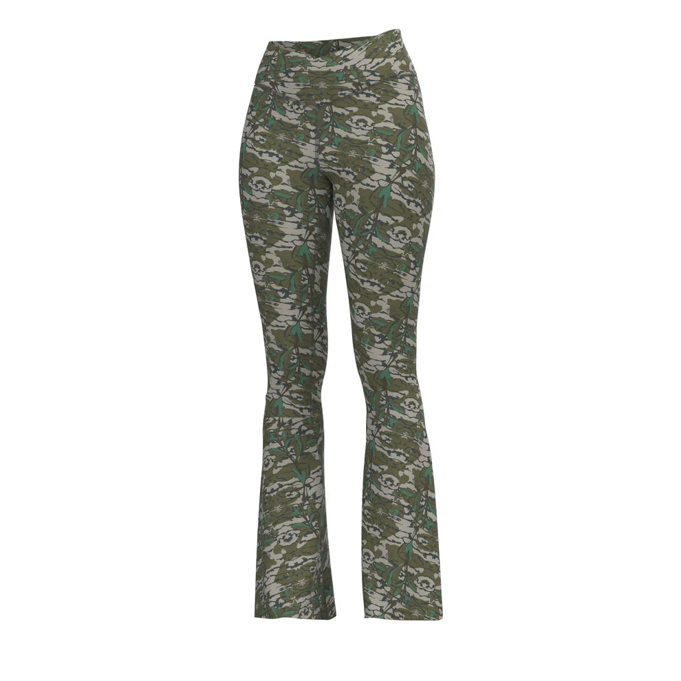 Local Girl Flare Leggings - Green Leaf