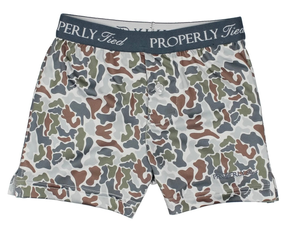 Properly Tied Boys Inlet Boxer - Terra Camo