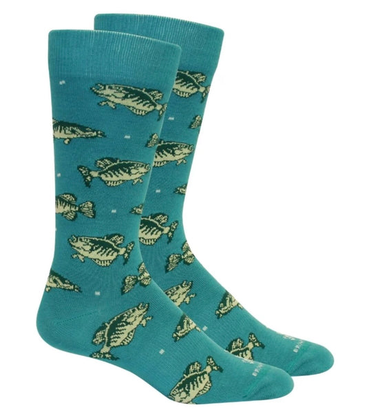Brown Dog Crappie Time Socks - Teal