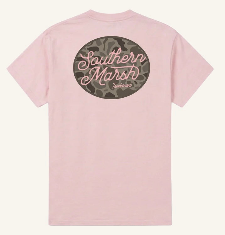 Southern Marsh Youth Cowgirl Camo Tee - Camellia