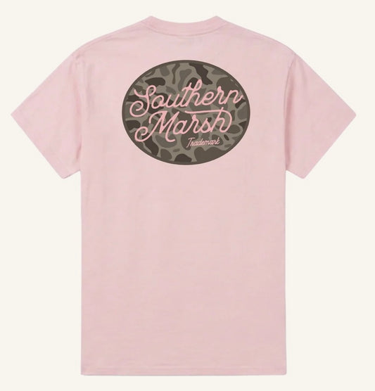 Southern Marsh Youth Cowgirl Camo Tee - Camellia