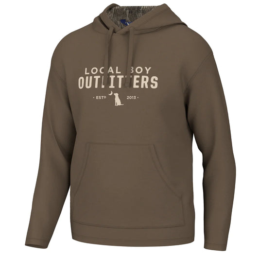Local Boy Youth poly fleece hoodie - brown/Mossy oak