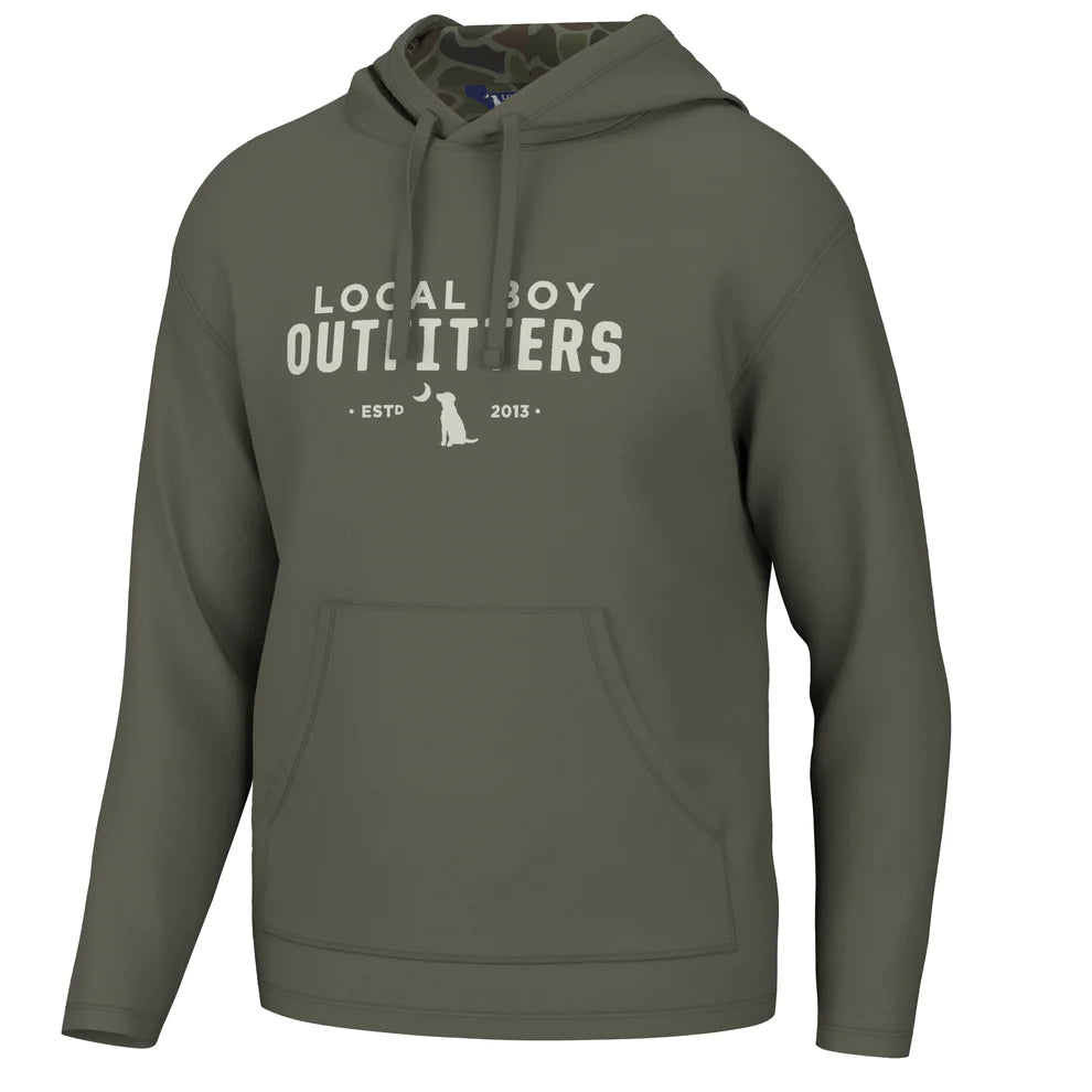 Local Boy Youth Poly Fleece Hoodie - Olive/Localflage
