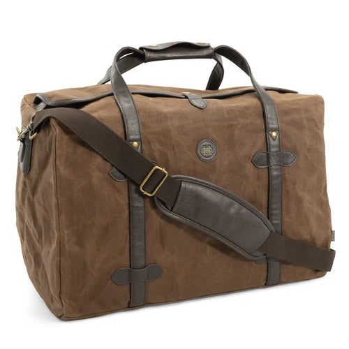 Heybo Medium Rugged Waxed Duffle Bag- Brown