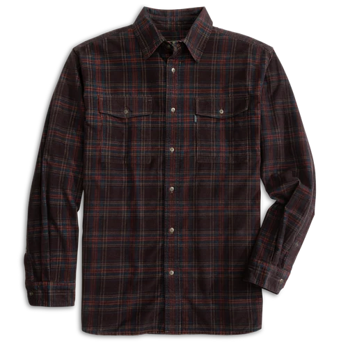 Heybo Darden Corduroy Shirt: Red Mahogany