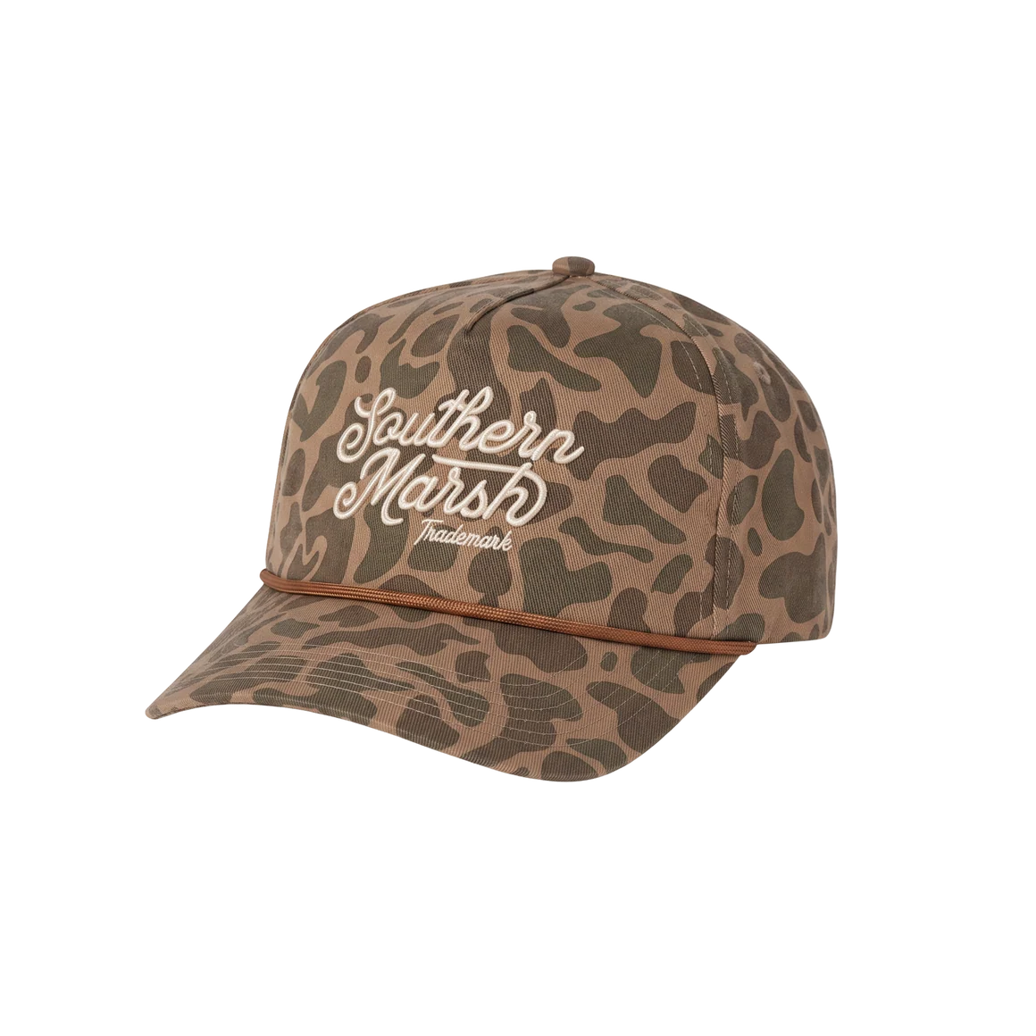 Southern Marsh Youth Odessa Washed Rope Hat - Retro Camo Light Brown