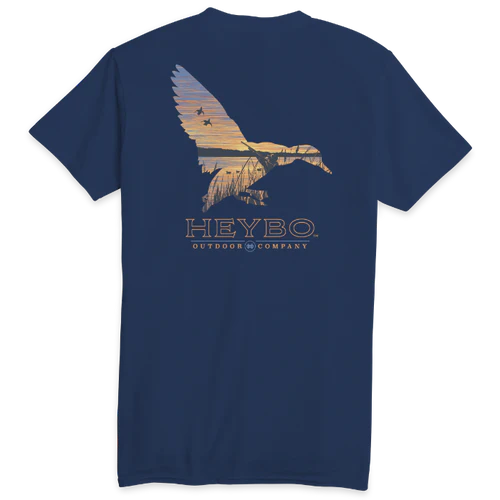 Heybo Sunrise Silhhouette Tee - Sargasso Sea
