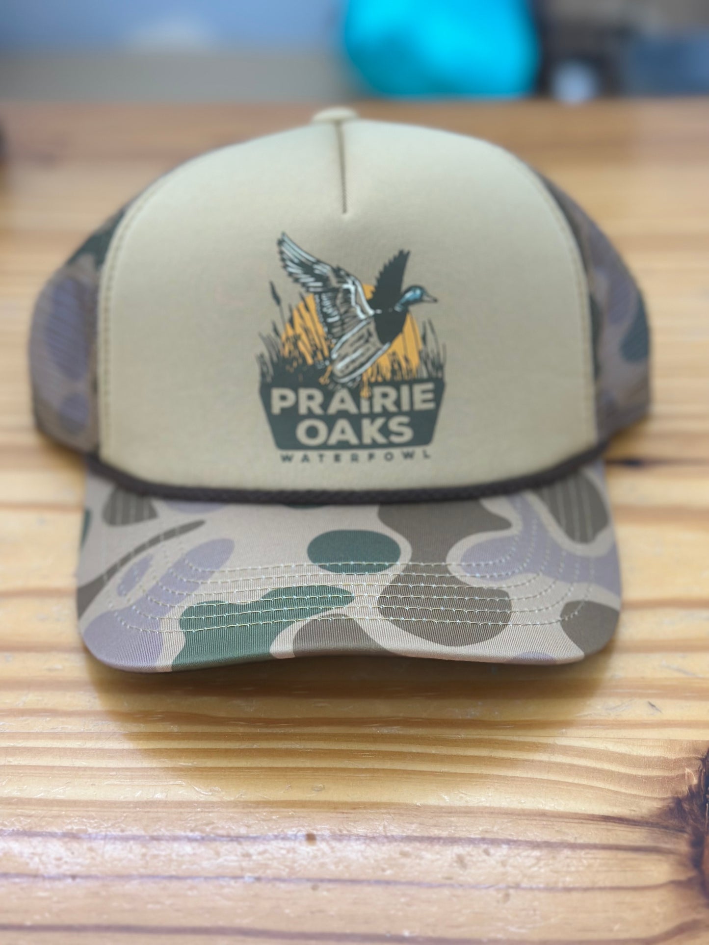 Prairie Oaks Waterfowl Camo Foam Trucker- Traditions Camo