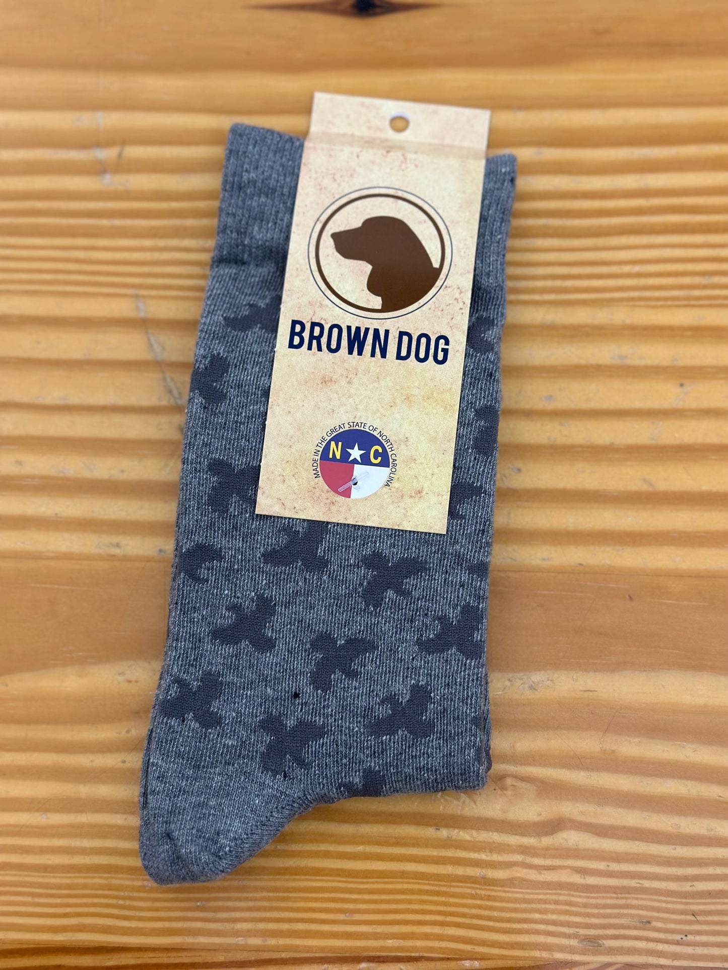 Brown Dog Miles Ridge Sock- Grey Heather
