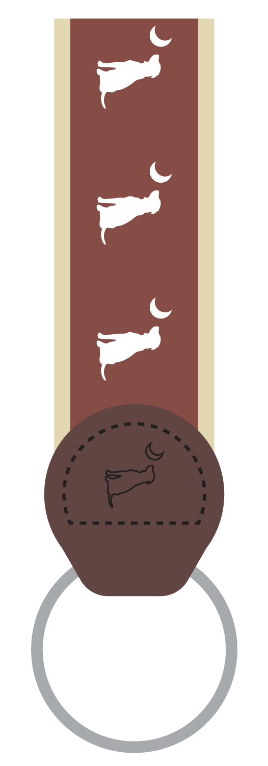 Local Boy- Keychain, Mahogany Dog & Moon