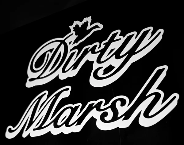 Dirty Marsh Outfitters Classic Back Glass Decal | White 10"