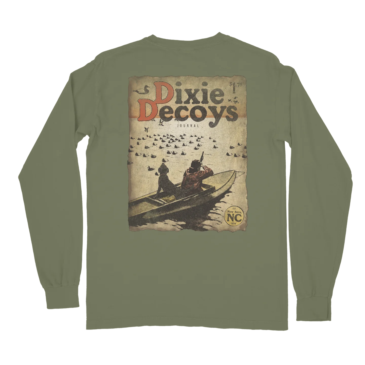 Dixie Decoys Sporting Journal L/S Tee - Moss