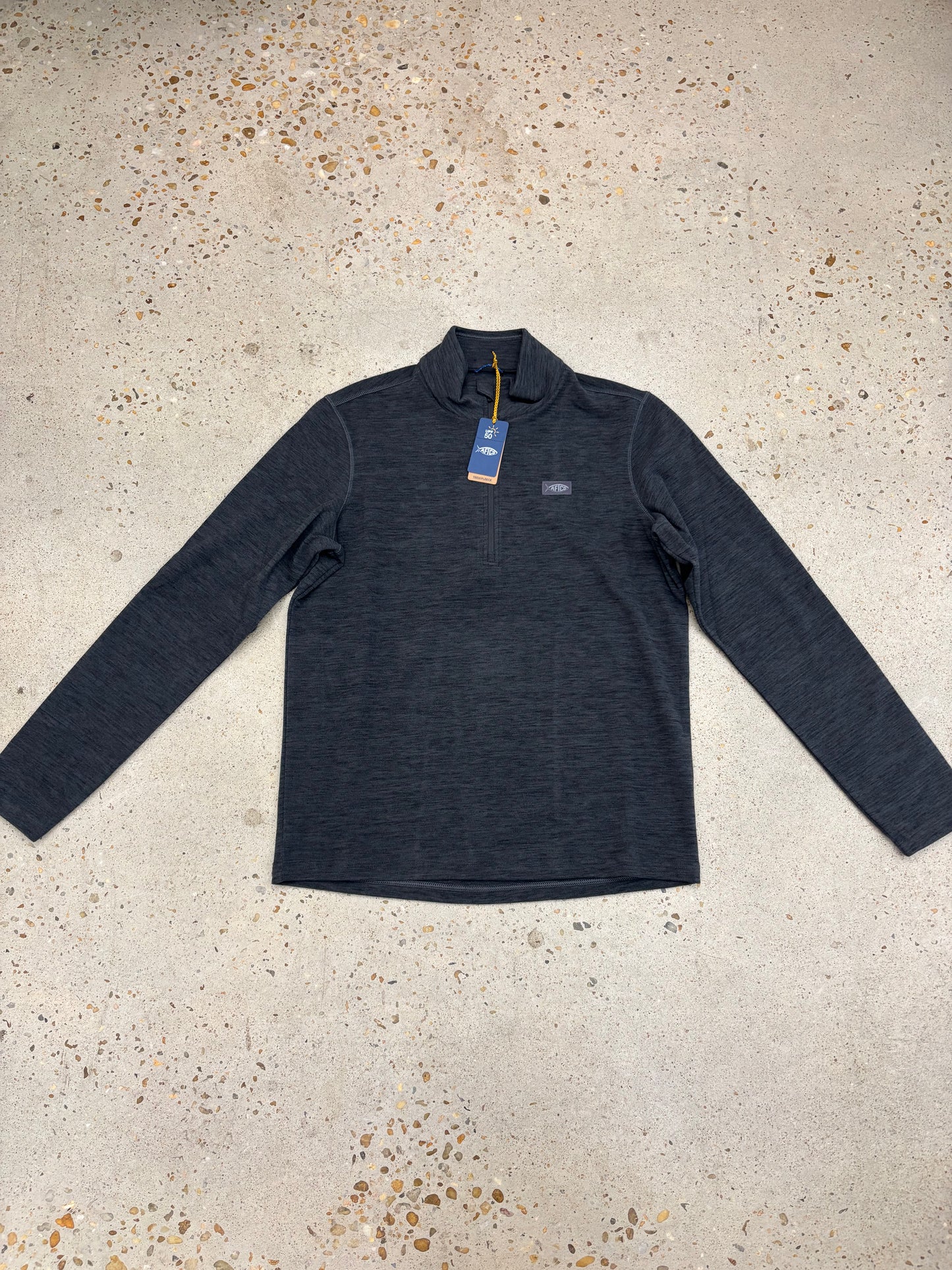 Aftco Coastal Layer 1/4 zip - Black Heather