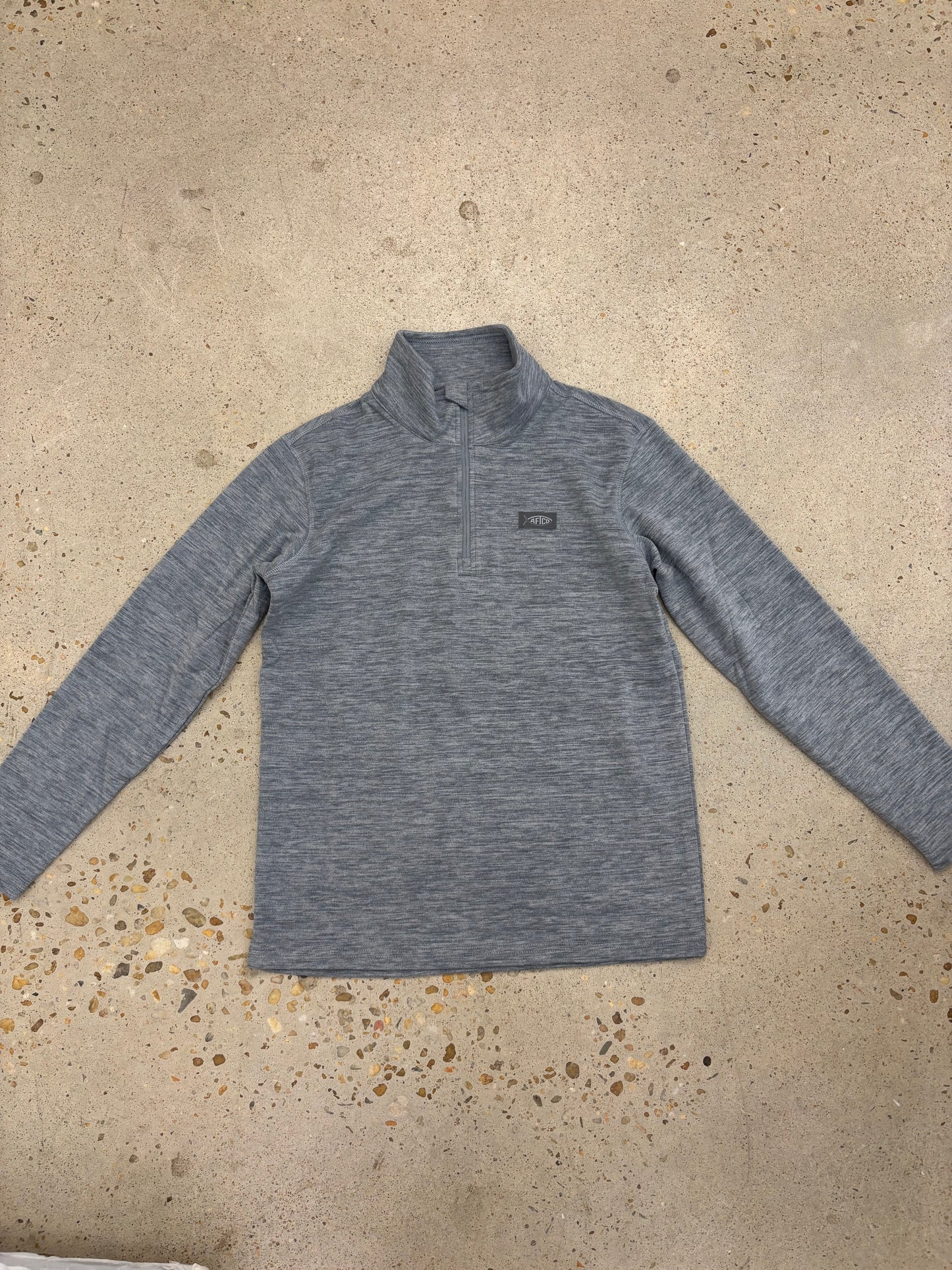Aftco Youth Coastal Layer 1/4 Zip - Steel Heather