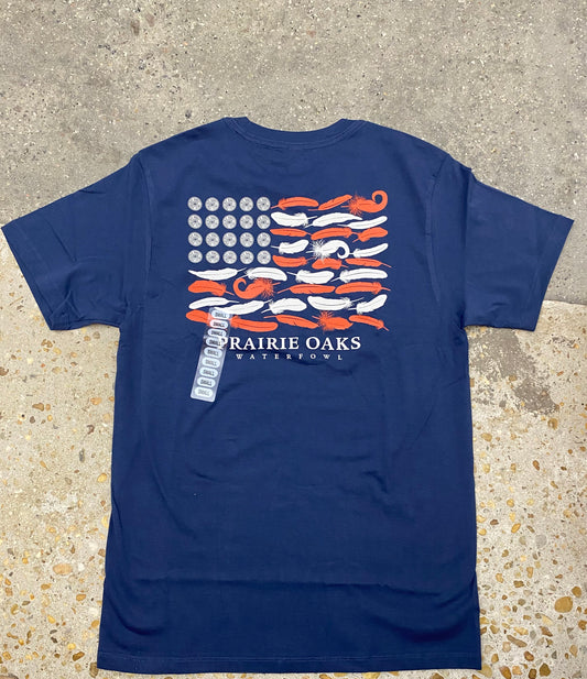 Prairie Oaks American Flyer Tshirt -Navy