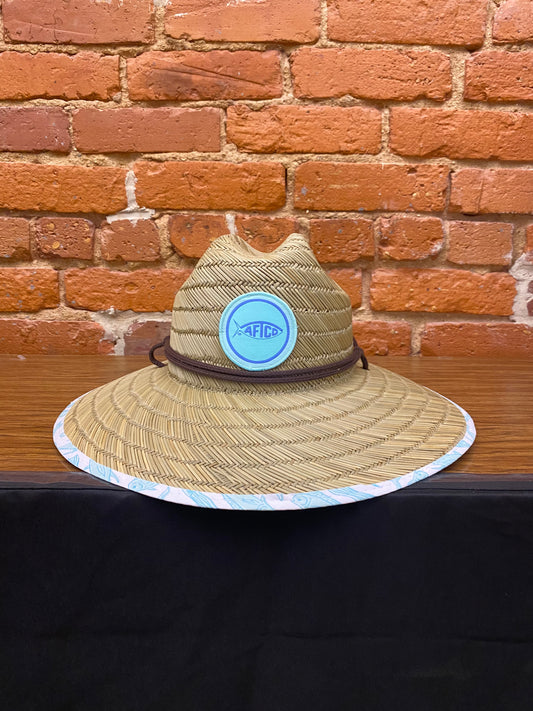 Aftco Boatbar Straw Hat - Pastel Turquoise