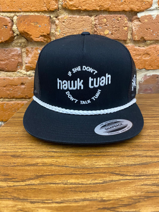 MDC If She Don't Hawk Tuah Don't Talk Tuah -Black/White Rope