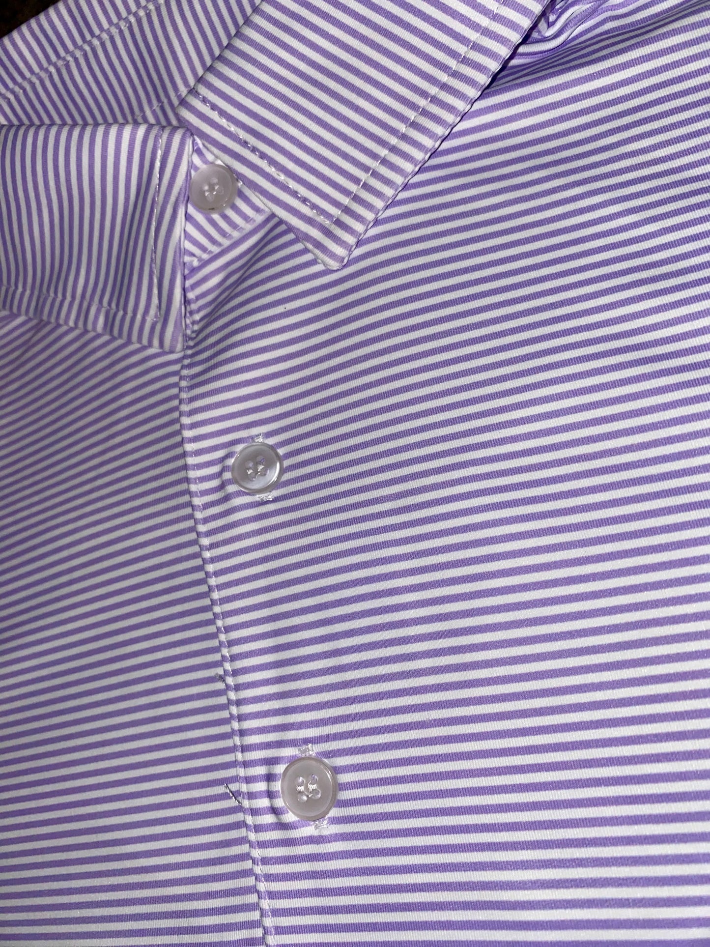 Meripex Purple/White Strip Polo