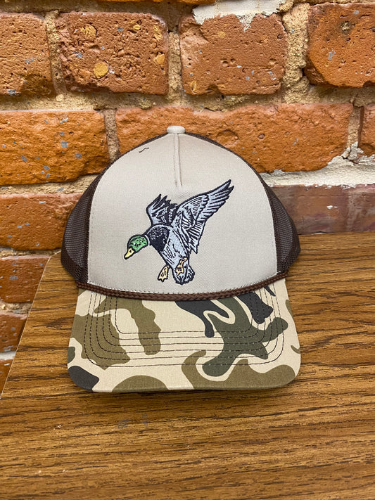 Prairie Oaks Duck Hat - Tan/Brown Camo