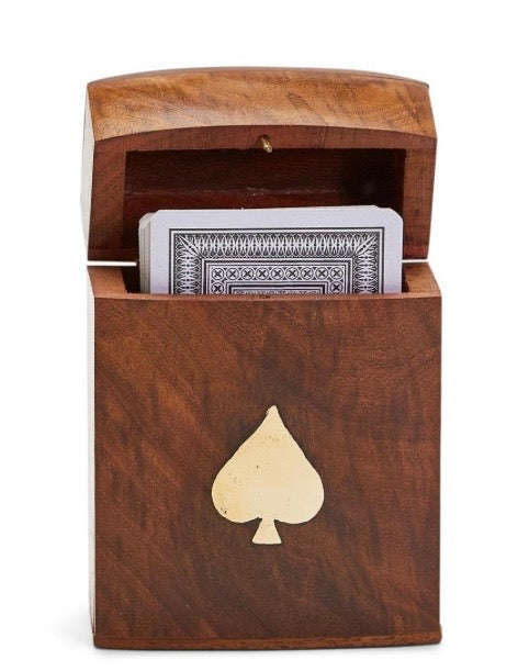 Two's Company Wood Crafted Playing Cards