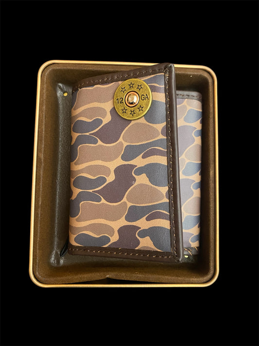 Zep-Pro Old School Camo Trifold Wallet - Shotgun Shell