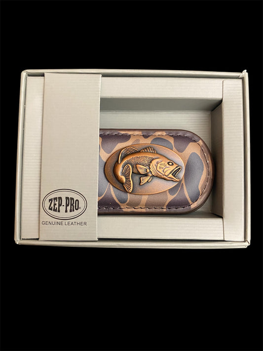 Zep-Pro Old School Camo Mag Clip Wallet - Bass