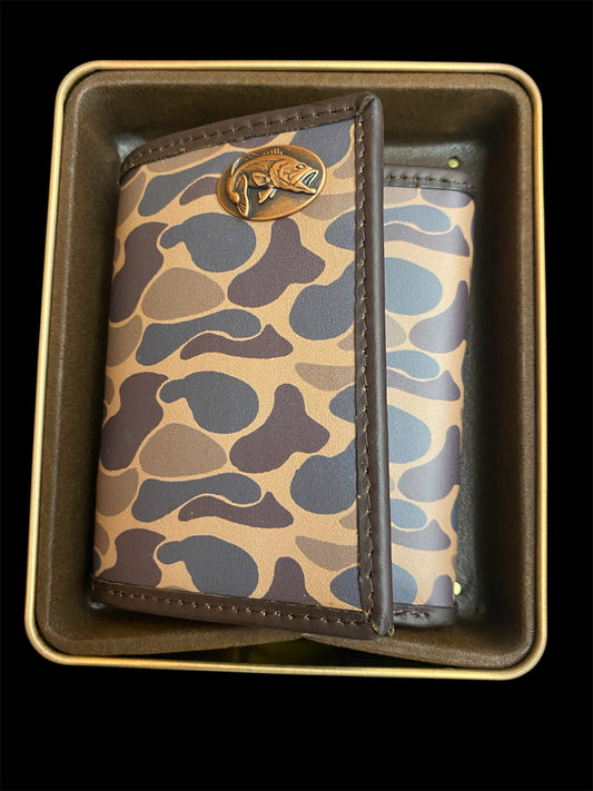 Zep-Pro Old School Camo Trifold Wallet - Bass