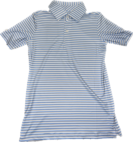 Meripex Youth Blue/Grey/White Polo