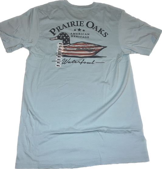 Prairie Oaks Waterfowl American Decoy SS Shirt- Chambray