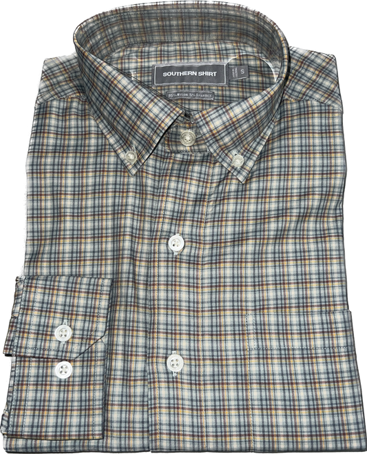 Southern Shirt Co. Whitaker Plaid LS Button Up- Thyme