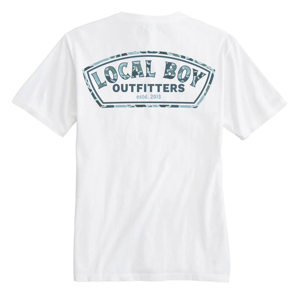 Local Boy Localflage Lagoon Label SS Tee - White