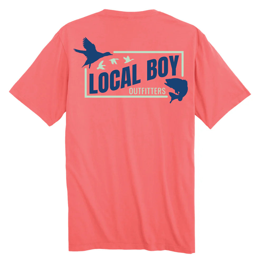 Local Boy Cast & Blast 2.0 SS Tee - Coral